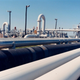 Crude oil pipes at the Bryan Mound Strategic Petroleum Reserve site near Freeport, Texas.